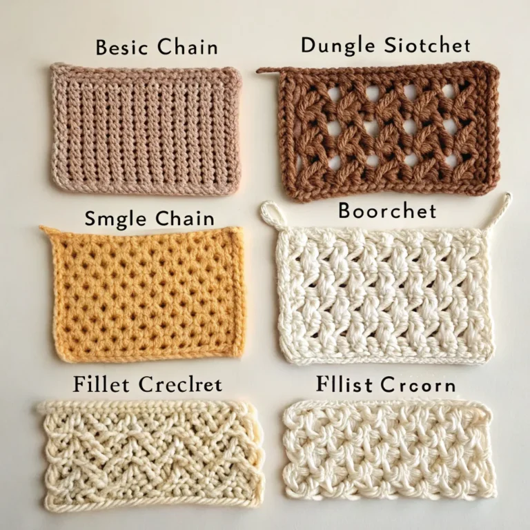 different crochet stitches