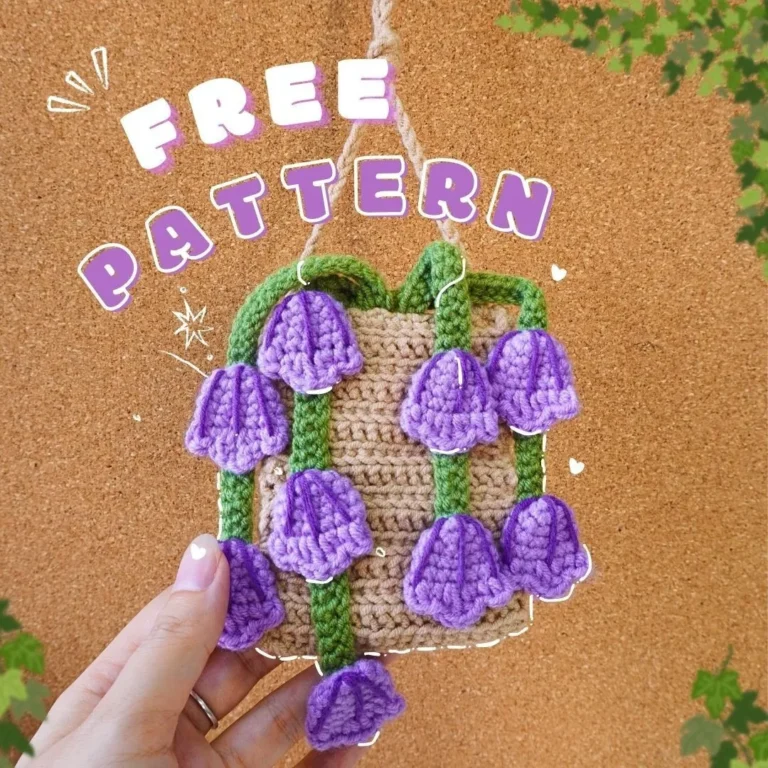 Free Crochet Pattern: Bellflower Hanging Pouch